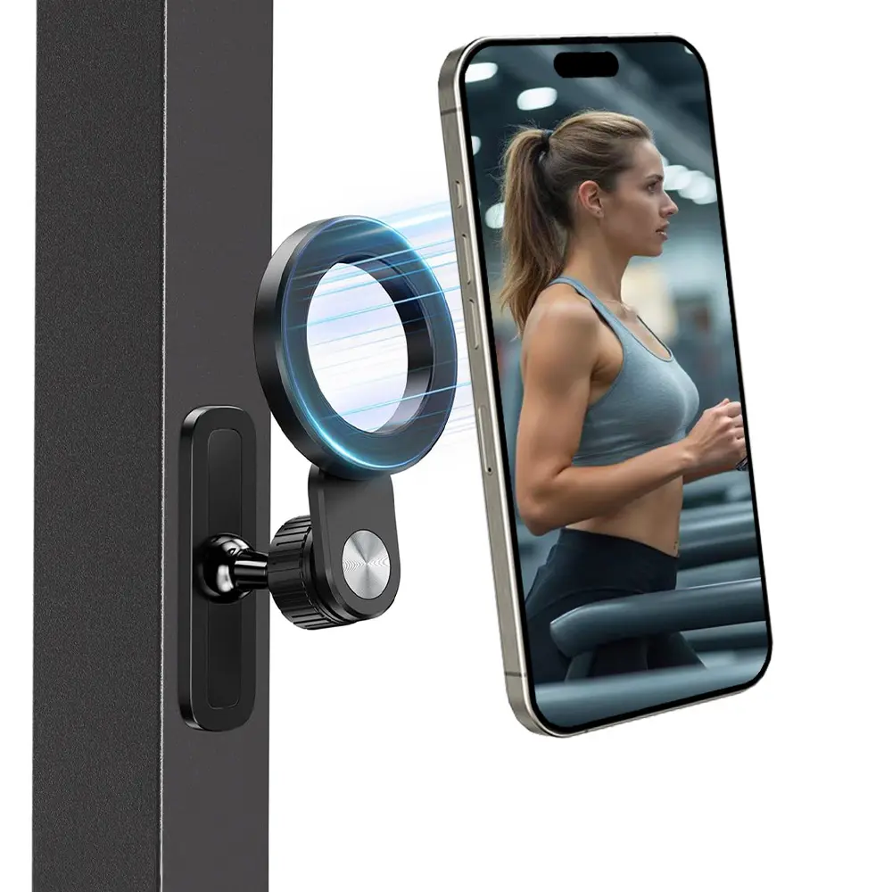 EPhemeralLuxe MagSafe Magnetic Phone Holder, 360° Adjustable Dual-Magnet Expansion Gym Accessory, Tech & Vehicle Accessory, Stand Compatible with iPhone 16/15/14/13/12 Series, Accessories