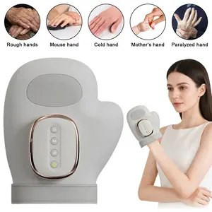 Smart Hand Massager with Heat and Pressure, USB Rechargeable Finger Massager, Wireless Portable, Adjustable, 3 Massage Modes, Ideal Gift for Holidays