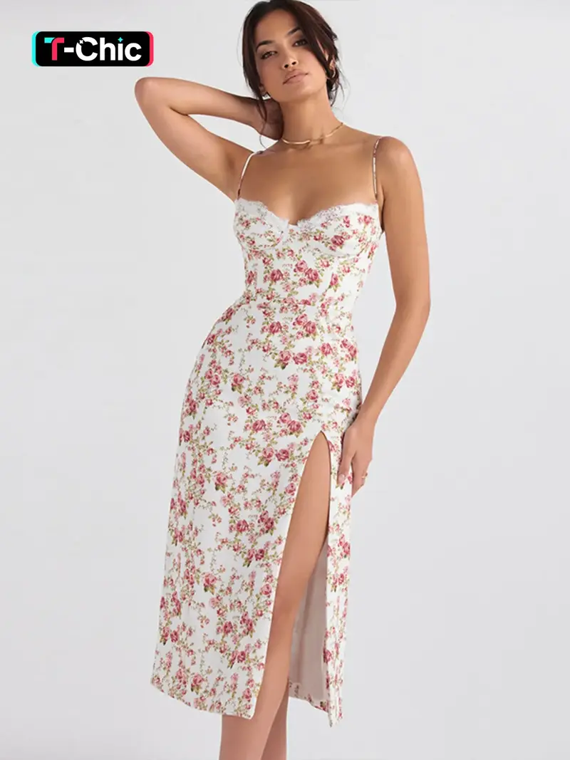 floral print contrast lace cami dress floral print contrast lace cami dress elegant v neck