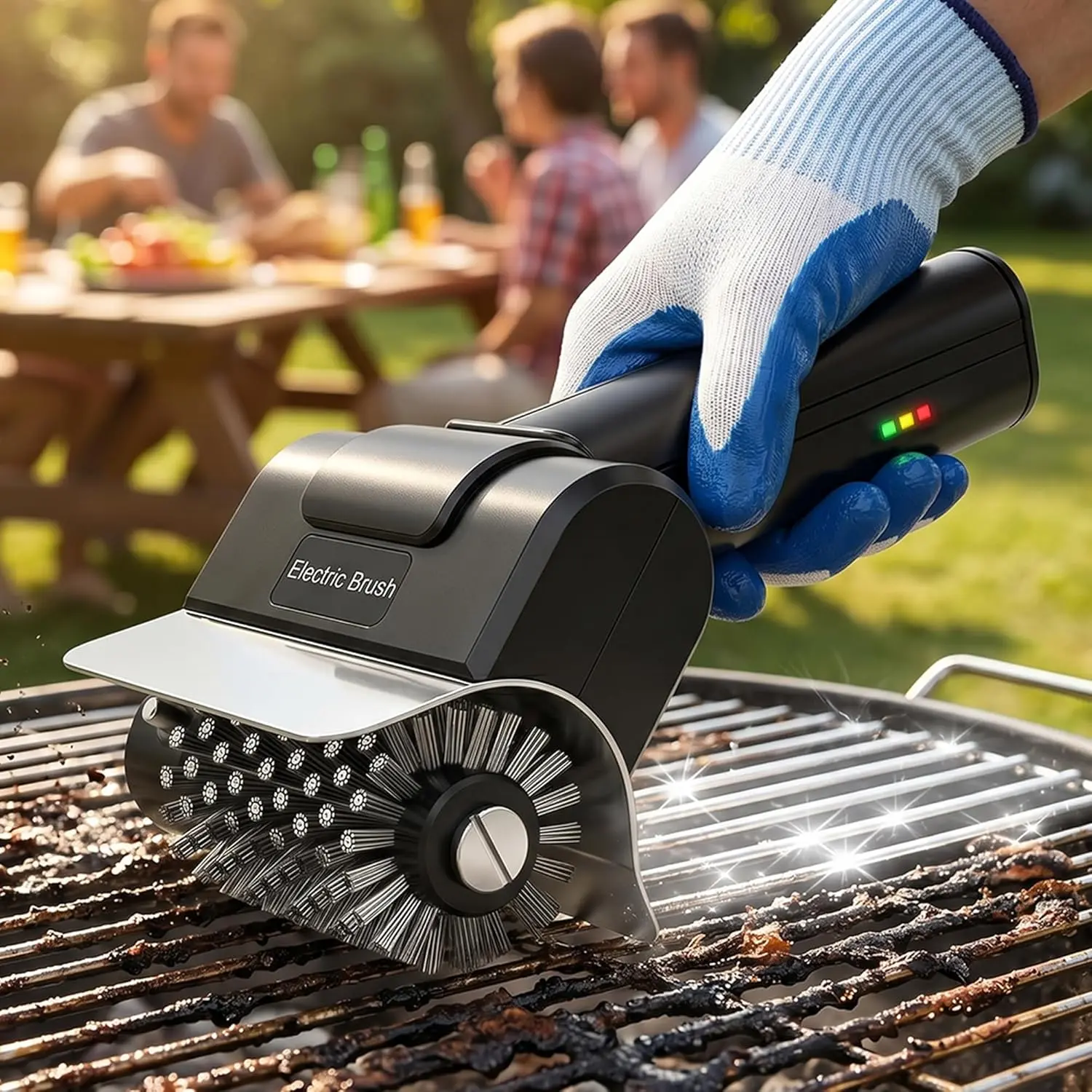 Electric Grill Brush for Outdoor, 2026 TikTok BBQ Grill Cleaner,Wireless Electric BBQ Brush Cleaner, Rechargeable, 1200 Rpm, 100 Minutes Runtime, Outdoor Grill Cleaning Tool