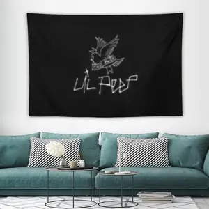 Rap Singer Music Poster Lil Singer LilPeep Tapestry Flag Feet Home Decoration Tapestry Bedroom, Living Room, University Dormitory Decoration Available for Indoor And Outdoor UseFashion Lil_peep Live
