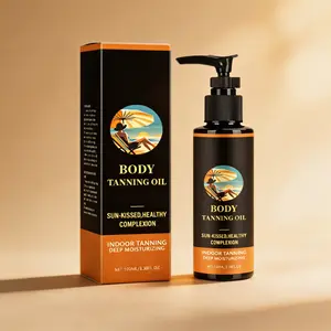 Body Tanning Oil 100ml – Sun-Kissed Bronze Glow with Deep Moisturizing – Indoor & Outdoor Tanning Formula – Natural Shimmer for Radiant, Healthy-Looking Skin – Fast Absorbing, Non-Greasy – Summer Body Care