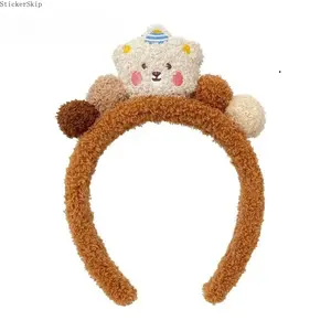 2026 NEW Cute Plush Bear Headband for Women – Soft Fluffy Spa Headband for Skincare & Makeup, Non-Slip Fuzzy Hair Band for Face Washing, GRWM, Self Care, Daily Wear & Home Use