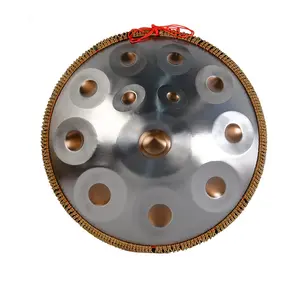 Professional 12-Note Gold Eye Handpan Drum Premium Nitrided Steel with Stunning Visuals Perfect for Sound Healing Meditation & Musical Therapy Includes Hard Case Mallets & Online Masterclass Percussion Instrument