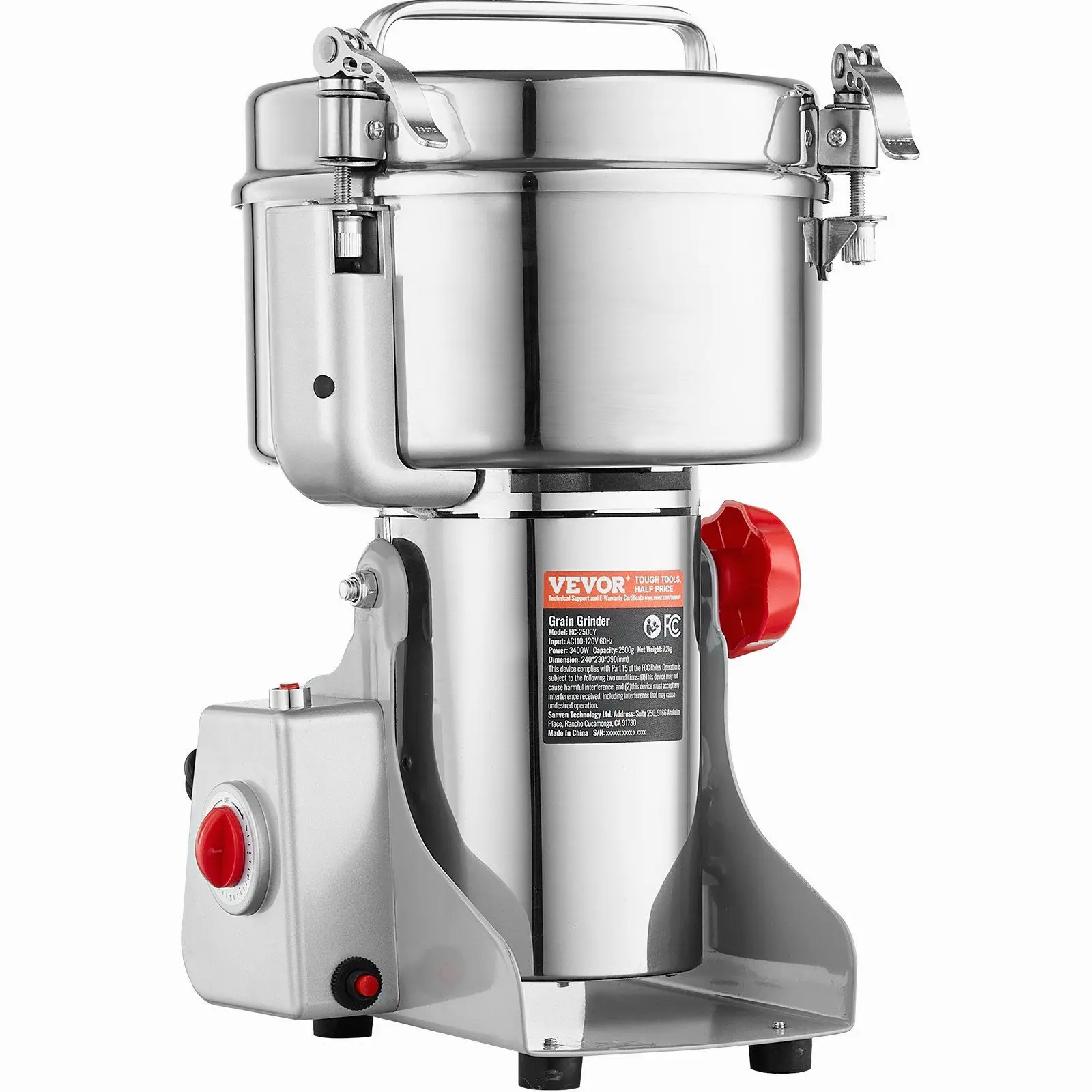 Spring new arrivals 2500g Commercial Spice Grinder Electric Grain Mill Grinder High Speed