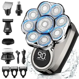 9D Men’s Electric Shaver – USB Rechargeable, Wet & Dry, Smooth Close Shave + 6-in-1 Grooming Kit
