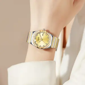 Luxury Women's Watch with Calendar + Diamond-Embellished Multifunctional Wristwatch