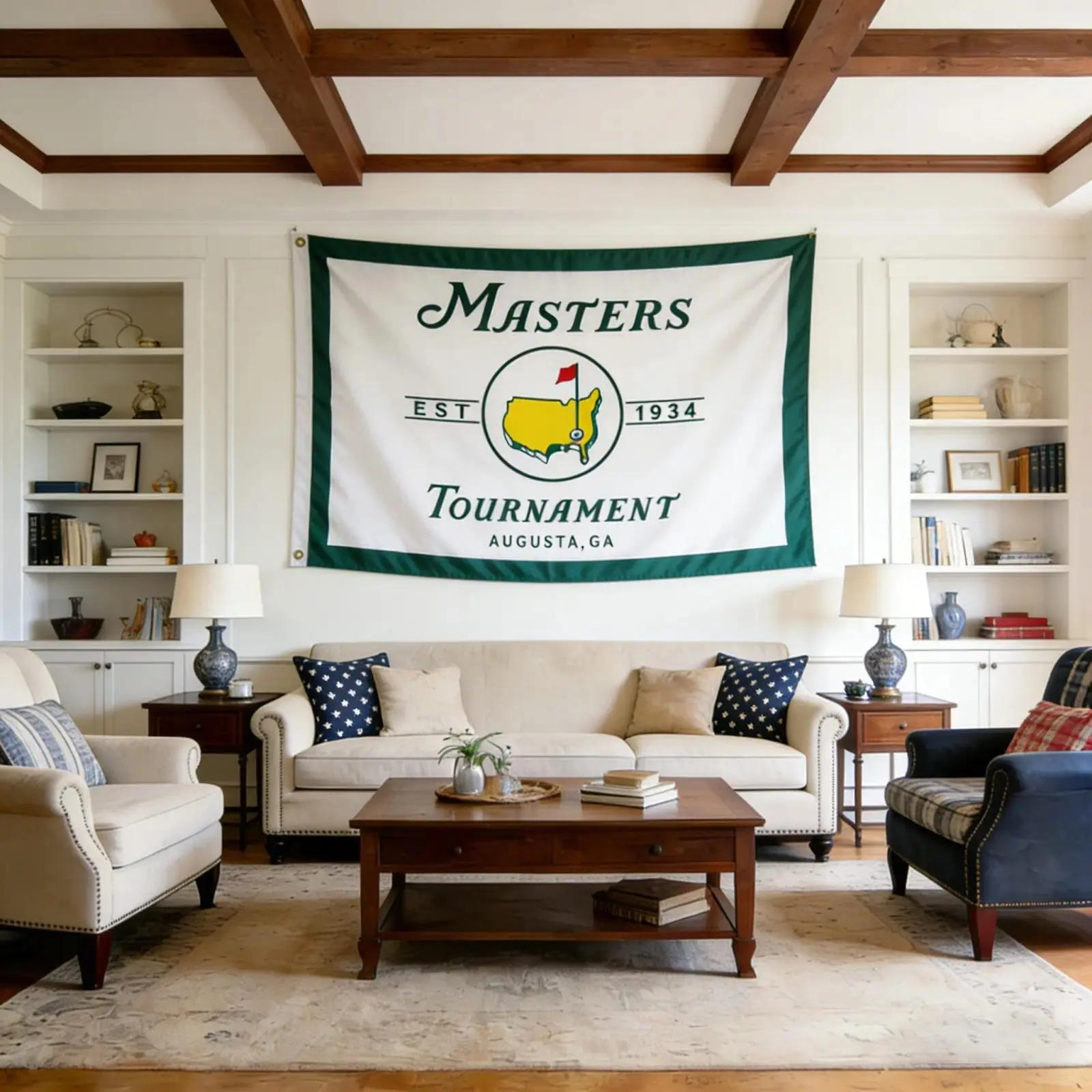 Masters Flag Golf Flag Decor Banner Room Wall Hanging Large Tapestry Suitable for Indoor Outdoor College Dorm Man Cave Bedroom Holiday Gifts for Golf Lovers Golf Fans