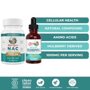 MaryRuth's NAC + Chlorophyll Bundle - NAC (N-Acetyl Cysteine) Capsules & Vegan Chlorophyll Liquid Drops