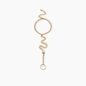 Cider SNAKE HAND CHAIN BRACELET WITH RING