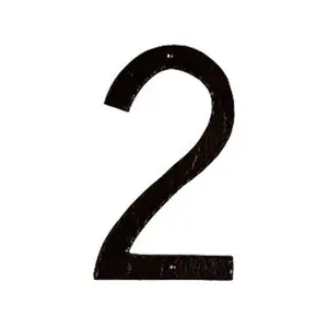 212 MAIN 10 inches Textured Modern Font Enamel Finish Mountable Aluminum House Number 2, 5.75 w x 10 h x 0.13 d in, Home Improvement Decor Sign for Doors & Gates