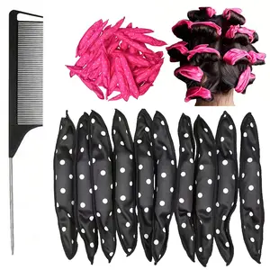 No Heat Foam Hair Curlers Set – Heatless Hair Curlers, Soft Overnight Rollers for Natural Curls & Waves, Comfortable Flexible DIY Styling Tools for Women