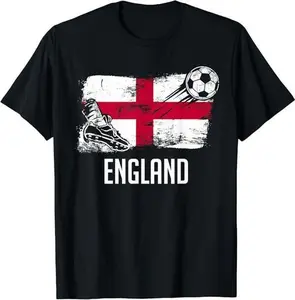 Men's England Team Short-Sleeve Cotton T-Shirt - Natural Round Neck Casual Streetwear Menswear Top