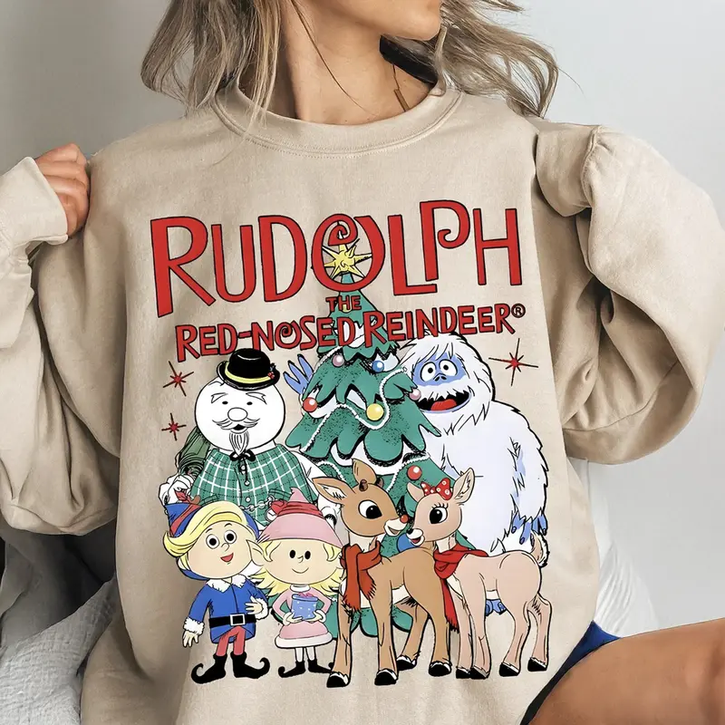 Rudolph The Red Nosed Reindeer Christmas Sweatshirt, Rudolph Xmas Sweatshirt, Rudolph Christmas Shirt, Vintage Christmas Movie Shirt