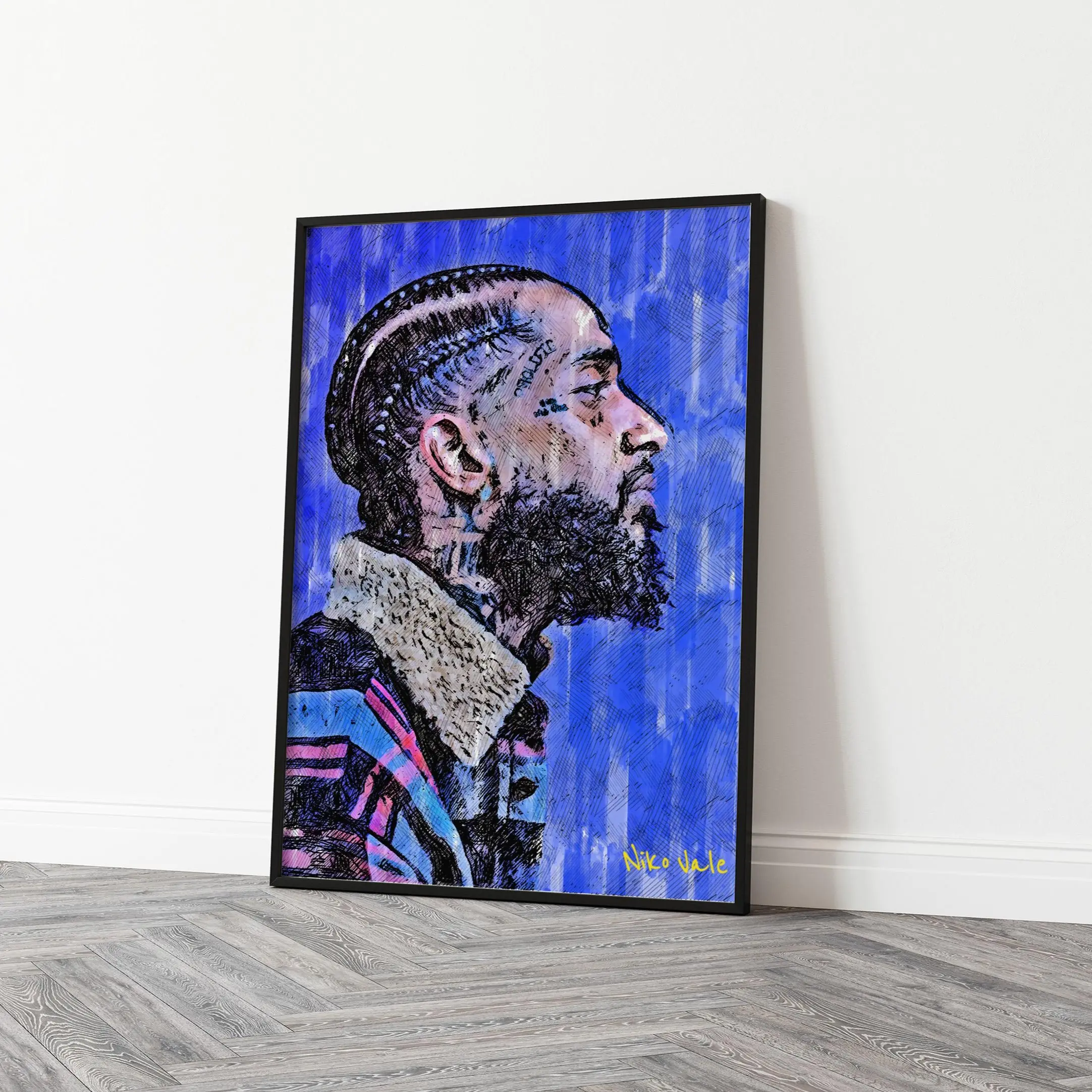 “TMC” – Nipsey Hussle Sketch Art Poster Print