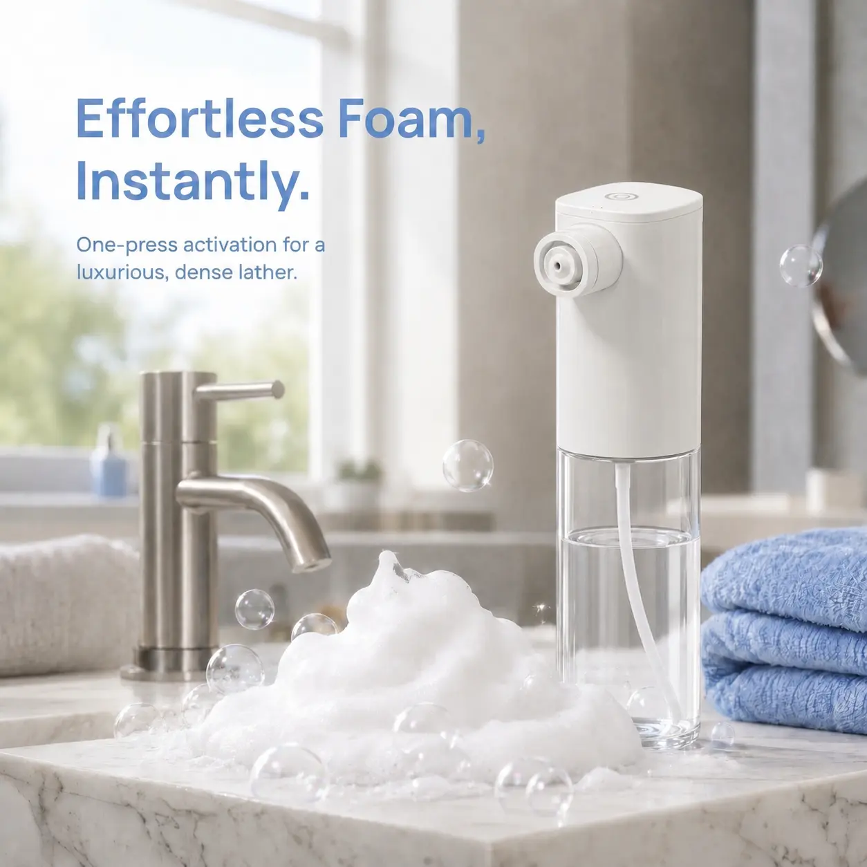 Multifunctional 4-in-1 Automatic Induction Contact-Free Bubble Bath Maker Soap Dispenser - USB Rechargeable, Touch Control, Waterproof, Compatible with Shampoo/Conditioner, for Face Wash & Fur Care (Bathroom Home Supply)