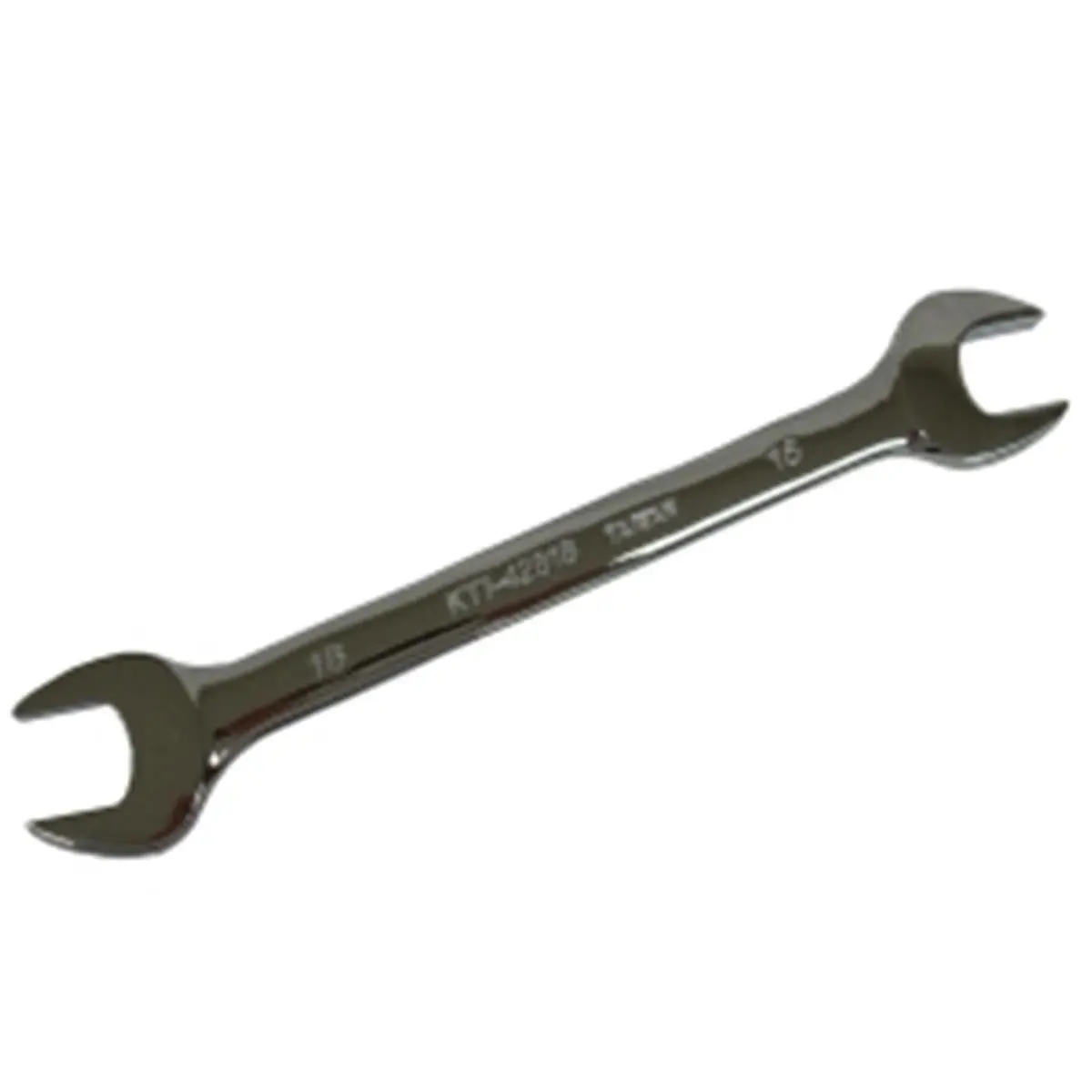 Open End Wrench for DIY Maintenance & Bolt Tightening, 16 x 18 mm, High Polish Chrome, Regular Length, Single Wrench, 0.3 lbs