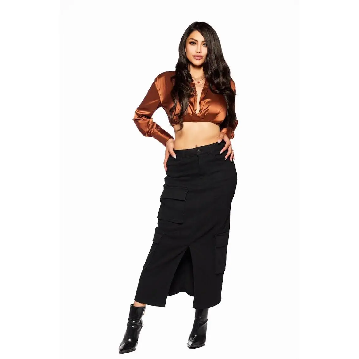 Legend Jeans Long Cargo Skirt