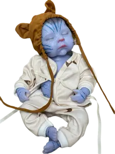 13 inches 33 cm full silicone realistic alien fairy rebirth doll, lifelike soft touch rebirth doll, cute face, anime fantasy science fiction collectible art doll, whimsical design, fine craftsmanship, ideal gift for children and collectors