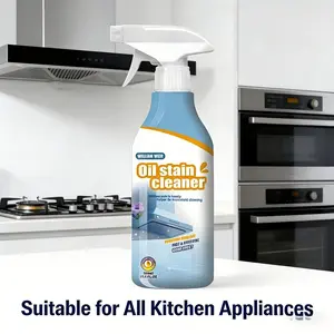 Heavy Duty Kitchen Degreaser, 500ml Foam Cleaning Spray, Dual Nozzle Design, Removes Tough Oil Stains, For Range Hoods Cookware, Safe For Home And Rental Use