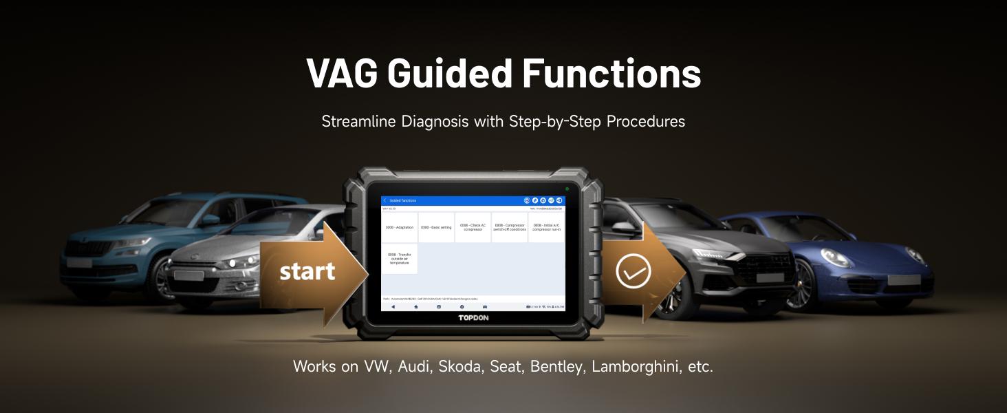 TOPDON ONE 10.1" Bidirectional Car Diagnostic OBD2 Scanner J2534 Pass-Thru, ECU Coding Full System Scan, 50+ Services TopFix AI, OE Topology