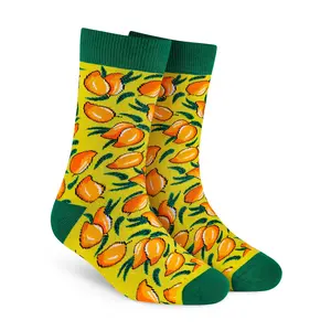 Dynamocks Mango Fruit Novelty Cotton Crew Socks – Crew