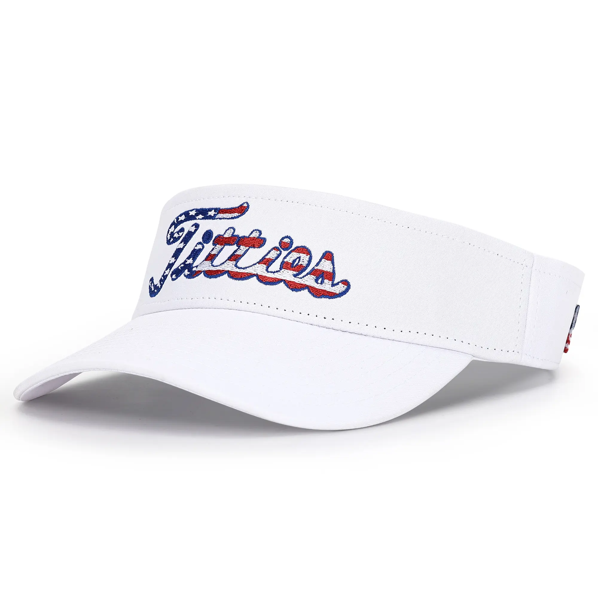 CURVES & CLUBS Titties Golf Visor Hat - Patriotic American Flag Design - Moisture-Wicking Polyester - Perfect Gift for Golf Lovers & Bachelor Parties - Fathersdaygift USA Flag Golf Hat - Golf Visor - Funny Golf Visor Sports Cap Sports Outdoor Hats