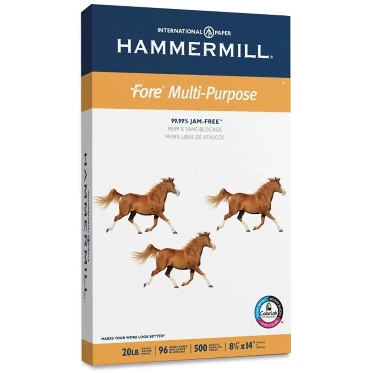Genuine Joe HAM103291 8.5x14 in High-Opacity Smooth Even Surface Colorlok Technology White Copy & Multipurpose Paper for Flyers, Copies & Prints, Price Listings, Archival Use
