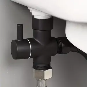 Solid Brass Shower Arm Diverter Valve, Universal Three-Way Adapter for Handheld & Fixed Heads, Replacement Parts for Bathroom Fixtures