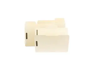Smead 14535 SuperTab File Folders with Fastener, 1/3 Cut, 11 Point, Letter, Manila, 50/Box