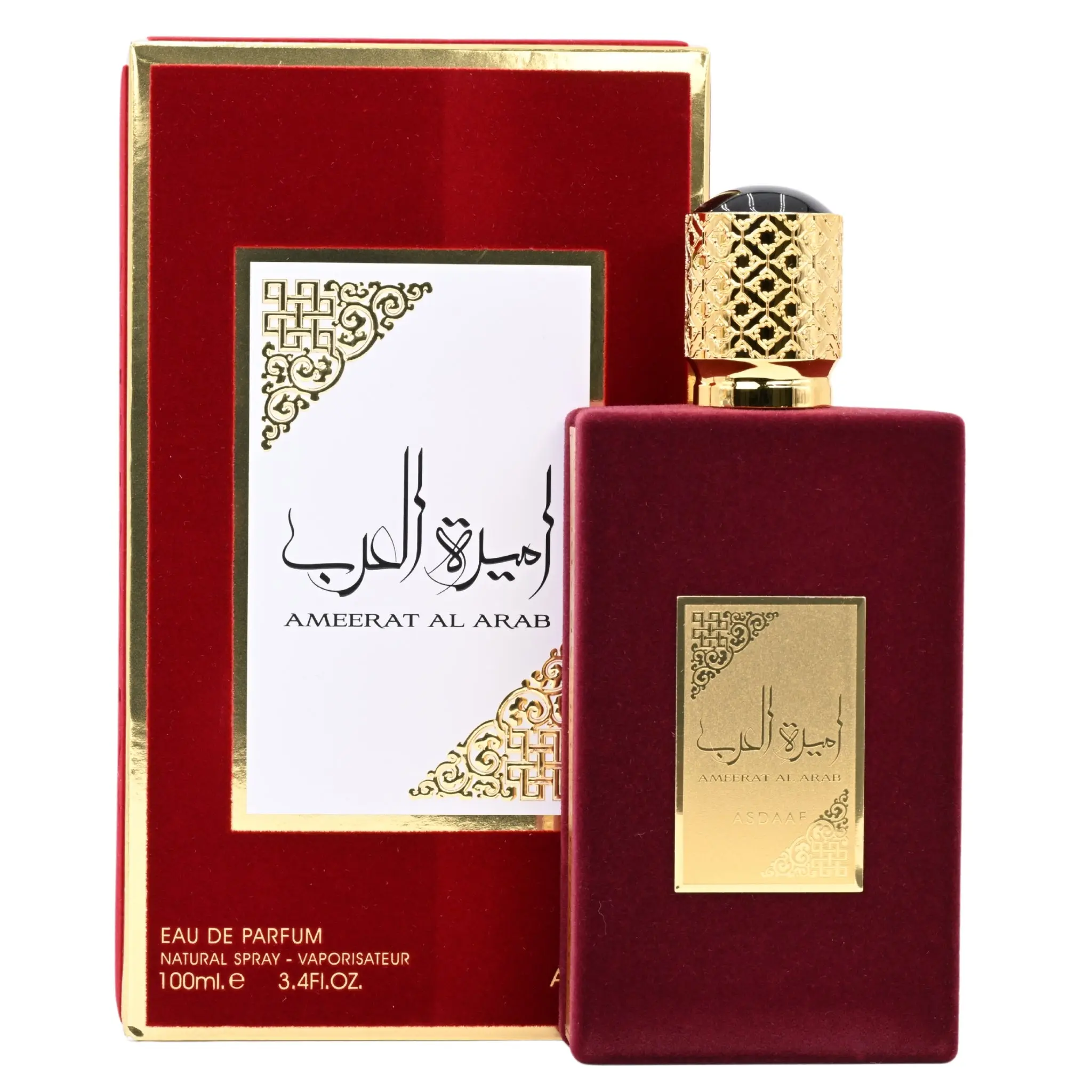 Ameerat Al Arab Eau de Parfum, Unisex Spray On Fragrance with Woody Oud, Citrus, and White Musk Notes, 3.4 fl oz, Single
