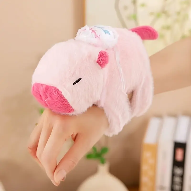 caybara 1/2/4pcs of Capybara clapper wristbands, plush toy clapper wristbands, wrist Capibara toys, suitable for Christmas and birthday party gifts, best Christmas gifts, perfect for Thanksgiving cute anime doll