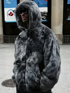 Autumn Winter Essential Fleece Hooded Cardigan Jacket, Tie-Dye Fleece Fabric, Versatile Comfortable, Must-Have for European and American Fashionistas