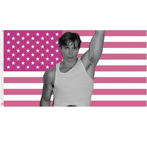 Nicholas Chavez Pink American Flag 3x5Ft Tapestry for Wall Hanging Living Room Bedroom College Dorm Men Cave Durable Banner Decor