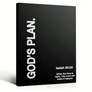 Framed "God's Plan" (Isaiah 60:22) Scripture Wall Art - Religious Verse Painting, Framed Flat Canvas Print - Ideal for Home, Office, or Prayer Room Decor - Inspirational Gift & Spiritual Encouragement - HD Printed Canvas Wall Hanging