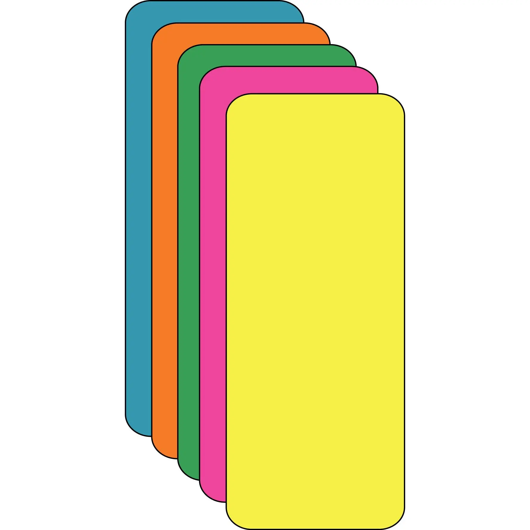 SHAPES ETC. Blank Bookmarks, 24 Pieces Assorted Color Set for Office Stationery, Labels & Index Dividers Supplies, Assorted Set