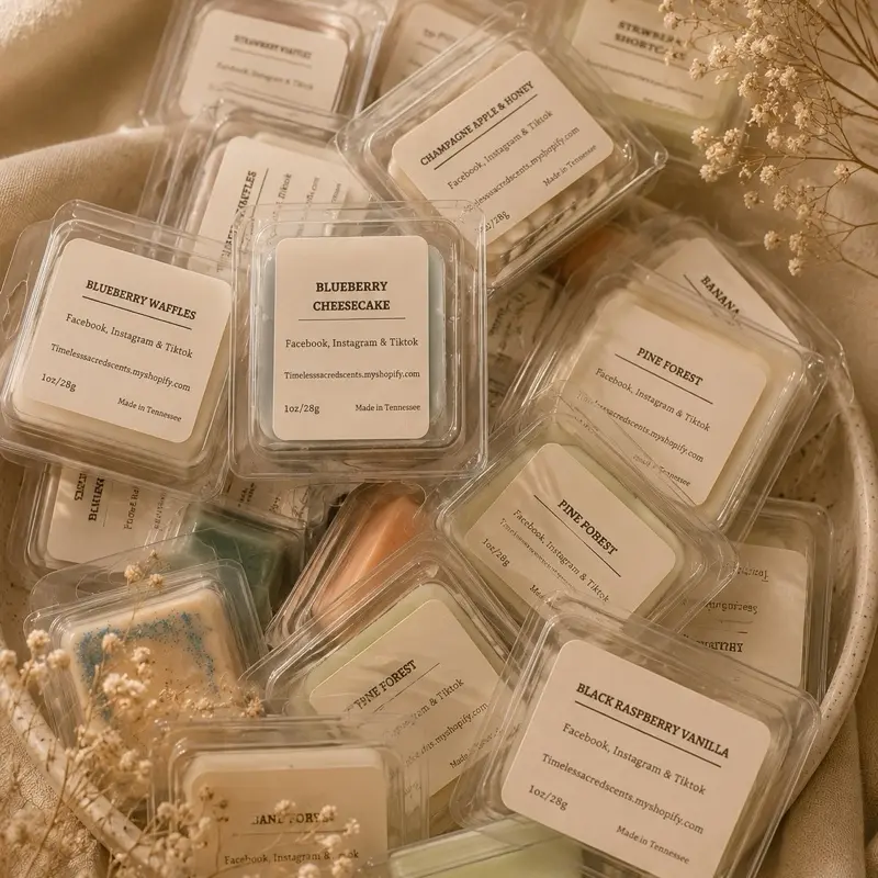 1oz Clamshell Wax Melt Samples