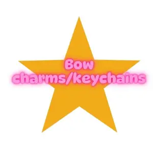 Bow straw charm or keychain