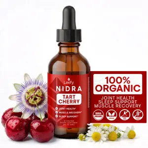 Leefy Organics Tart Cherry Nidra - Fast Absorbing, Anti-Inflammatory, Sleep Support, Pain Relief, Muscle Recovery, Joint & Heart Health - Non-GMO, Gluten-Free, Vegan - 2 Oz Healthcare Acid Natural Supplement