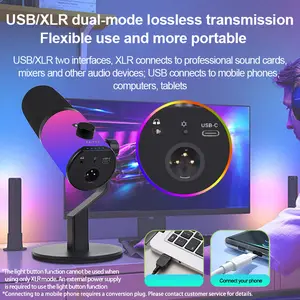 ZX777 Moving Coil XLR USB Dual-mode Noise Reduction Microphone