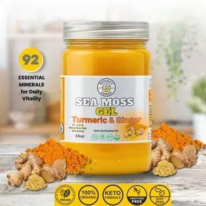 Turmeric & Ginger Sea Moss Gel | Organic Dietary Supplement | Natural Vitamins | Health & Fitness Superfood