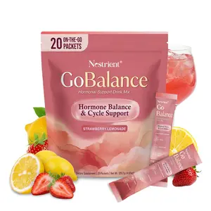 NEWS Nestrient GoBalance Hormonal Balance & Cycle Support Supplement for Women, 20 On-The-Go Packets with Magnesium, B6, L-Theanine, 40:1 Ratio Inositol, Rhodiola Rosea, Shatavari