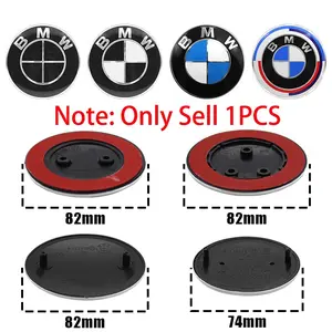 1Pcs 74mm 82mm Car Front Hood Bonnet Emblem Rear Trunk Badge Logo For BMW E34 E36 E46 E60 E61 F90 E91 E92 E87 E38 E53 F01 F02 F10 E60 F11 F18 F20 F30 X1 X3 X5 X6 M Accessories Car Decals