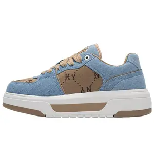 Women's MLB Chunky Liner Low-Top Sneakers - Blue, House White - Rubber Sole, Comfortable, Slip-Resistant, Casual - Walking Shoes, Sports Shoes, Trainer, Athletic - Maison Mihara Verifiable with Global Authentication Credentials