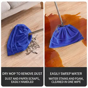 The broom cover effortlessly sweeps dust, water, spider webs and hair, and is easy to clean