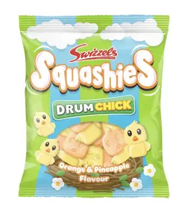 Squashies Drumstick - Orange/Pineapple Drum Chicks - 120g Each