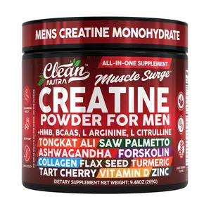 Clean Nutra All-in-One Creatine Powder for Men with HMB, BCAAs, Tongkat Ali, Ashwagandha, Collagen & More for Strength & Performance - Men's Creatine Monohydrate