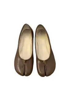Women's Split-Toe Loafer Flats Shoes - Rounded Toe Box, Vintage-Inspired Slip-On Casual Shoes, Versatile Shoes, Footwear