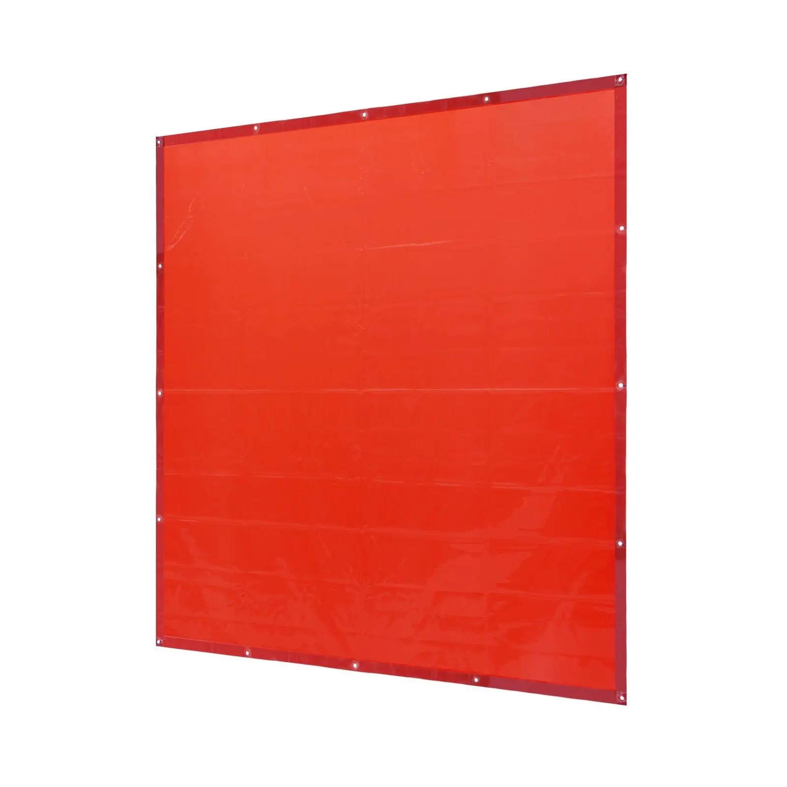 VEVOR Welding Curtain Screen, 6' x 6' Hanging Welding Curtain Wall, Flame-Resistant Vinyl Welding Protection Screens with 6-Level UV Protection & Hanging Holes, Portable for Workshop/Industrial, Red