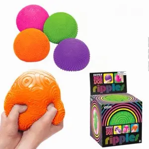Schylling NeeDoh SUPER RIPPLE TEXTILE BALLS Sensory Stress Relief Squishy Fidget Huge Giant SQUEEZE  BALL